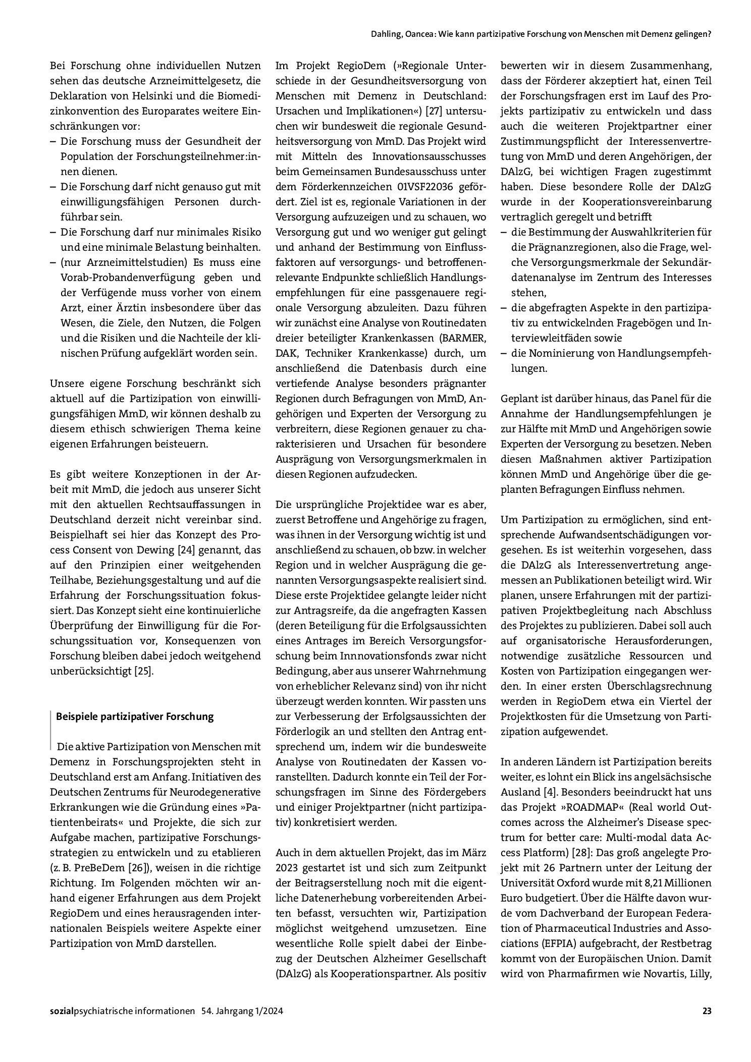 Vorschauseite 3: Wie kann partizipative Forschung von Menschen mit Demenz gelingen?