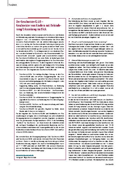 Vorschauseite 3: Stark im Leben stehen: Angebote für Geschwisterkinder