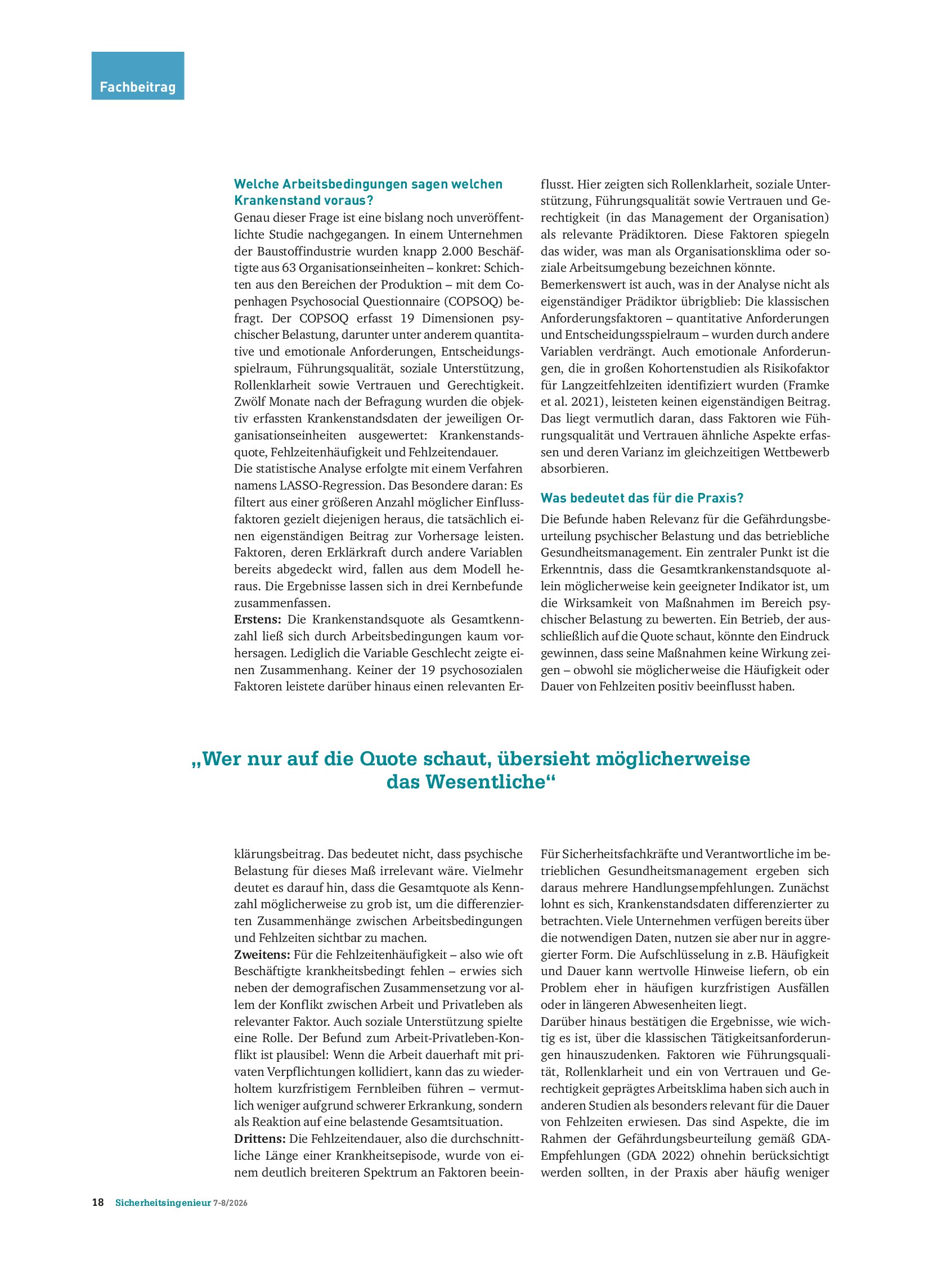 Vorschauseite 3: Krankenstandsdaten als Diagnoseinstrument. Ursachen von Fehlzeiten