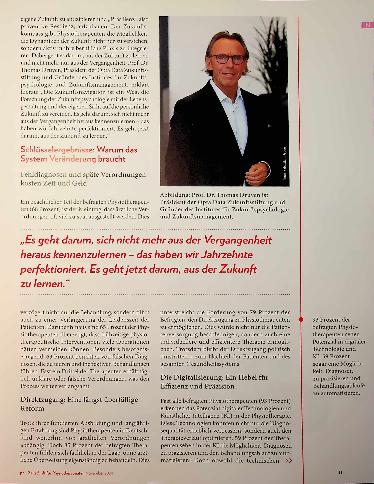 Vorschauseite 2: Mehr Autonomie für die Physiotherapie: Studie weist den Weg in die Zukunft der Physiotherapie.