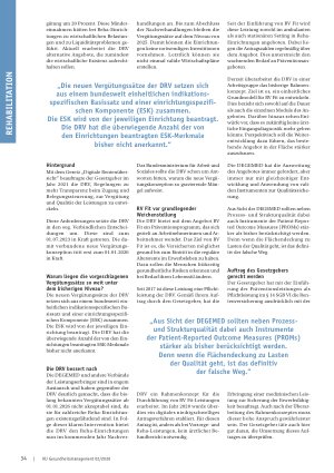 Vorschauseite 2: Mehr als Scheinlösungen Politik darf Rehabilitation, Vorsorge und Prävention nicht nur fordern, sondern muss auch handeln