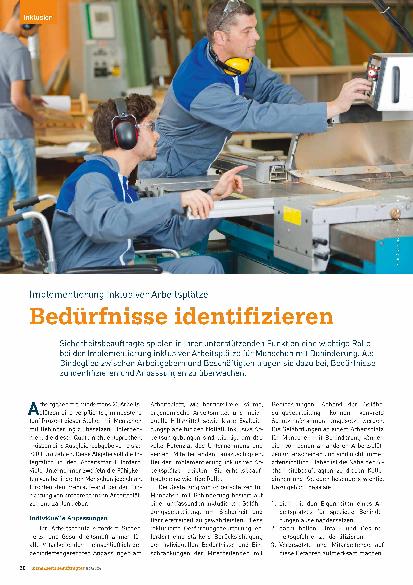 Vorschauseite 1: Implementierung inklusiver Arbeitsplätze: Bedürfnisse identifizieren