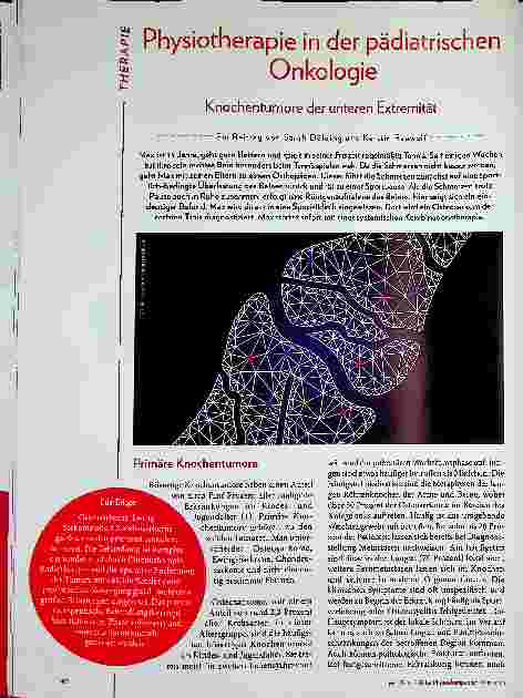Vorschauseite 1: Physiotherapie in der pädiatrischen Onkologie: Knochentumore der unteren Extremität