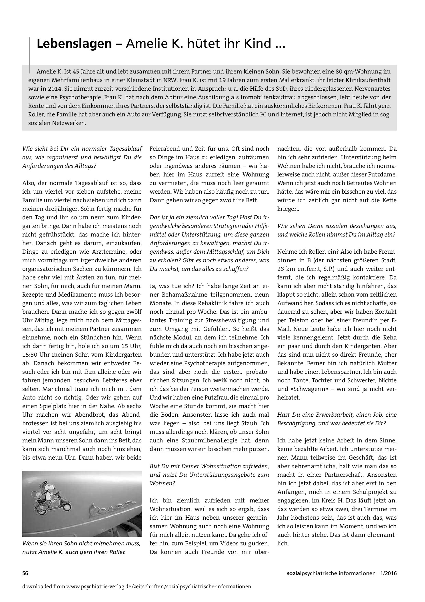 Vorschauseite 1: Lebenslagen – Amelie K. hütet ihr Kind...