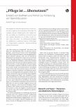 Vorschauseite 1: "Pflege ist ... übersetzen!" Einsatz von Grafiken und Filmen zur Förderung von Open Education