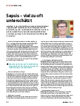 Vorschauseite 1: Sepsis – viel zu oft unterschätzt