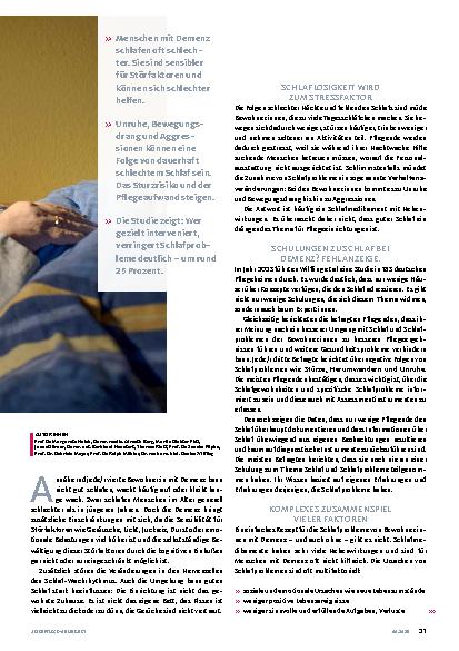 Vorschauseite 2: Guter Schlaf bringt Lebensqualität