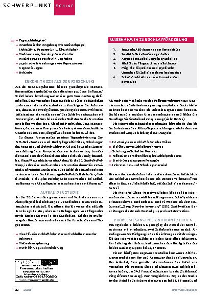 Vorschauseite 3: Guter Schlaf bringt Lebensqualität
