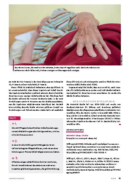 Vorschauseite 4: Guter Schlaf bringt Lebensqualität