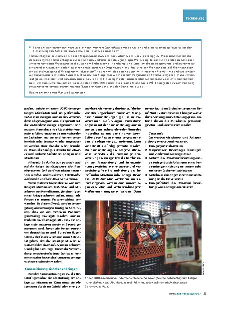 Vorschauseite 3: Sicherheitssystem Lockout/Tagout: Maschinen und Anlagen sicher instandhalten