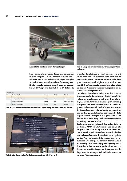 Vorschauseite 2: Sterilgutlogistik 4. 0 in der Aufbereitungseinheit für Medizinprodukte (AEMP) am Universitätsklinikum Tübingen