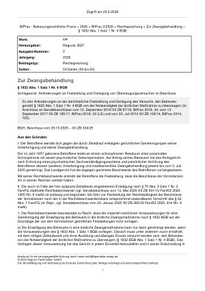 Vorschauseite 1: Zur Zwangsbehandlung