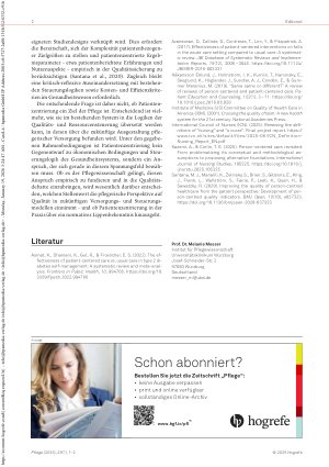 Vorschauseite 2: Patientenzentrierte Versorgungsqualität: Anspruch und Umsetzung