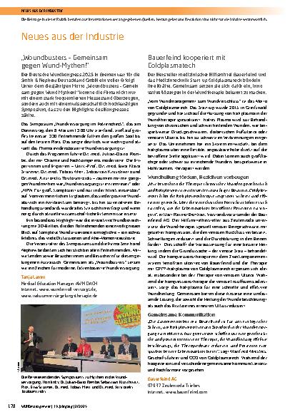 Vorschauseite 1: Neues aus der Industrie „Woundbusters – Gemeinsam gegen Wund-Mythen! “