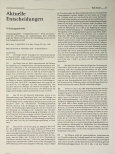 Vorschauseite 1: Aktuelle Entscheidungen