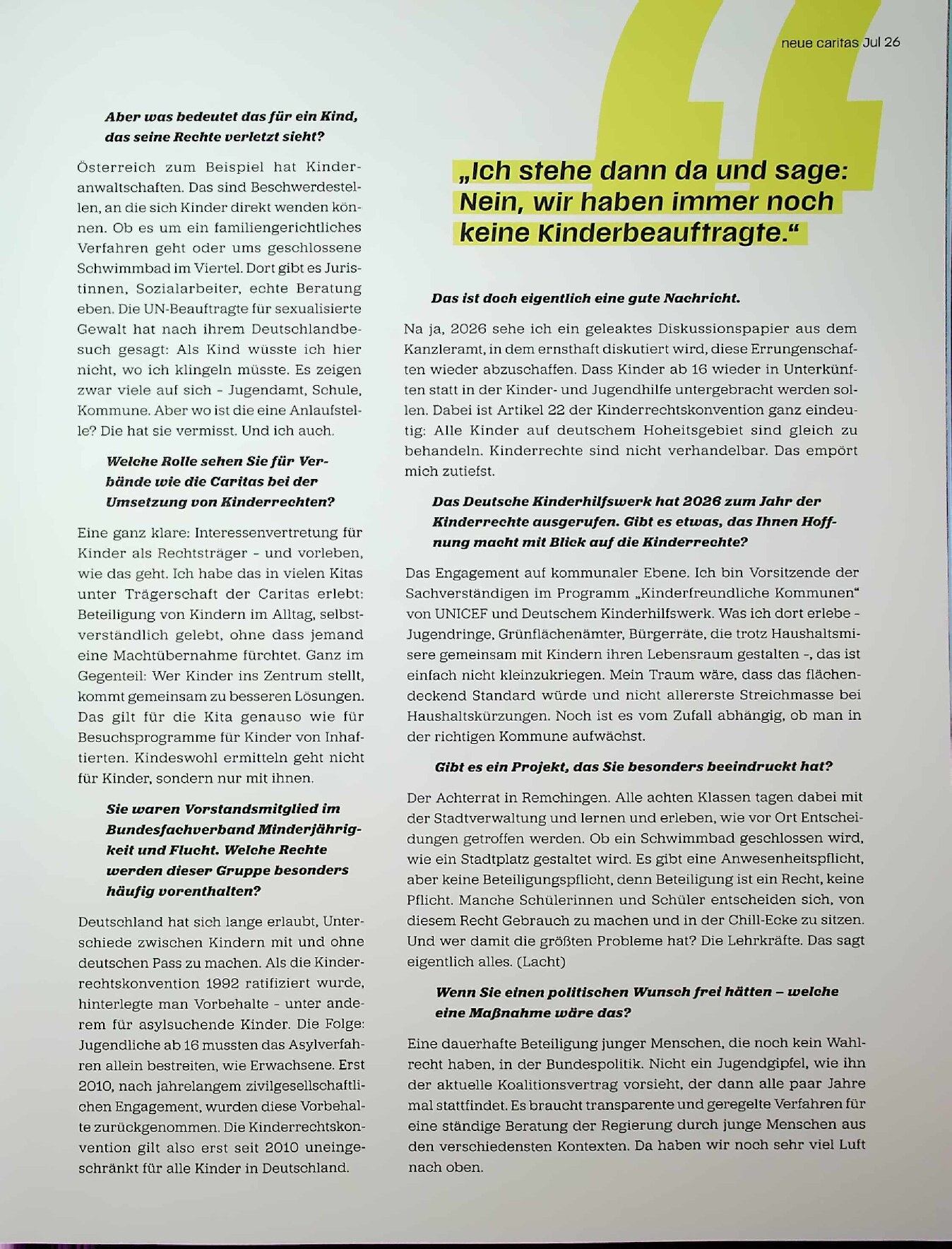 Vorschauseite 4: "Heute kann man Familienrichterin werden, ohne je von Kinderrechten gehört zu haben"