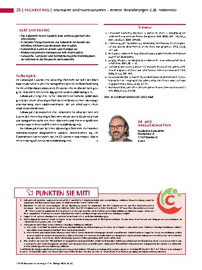 Vorschauseite 3: Anomalien und Normvarianten – Interne Veränderungen 2. 28: Nebenmilz