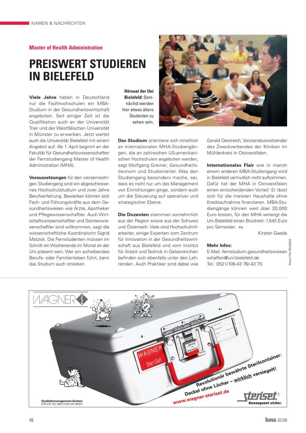 Vorschauseite 1: Preiswert studieren in Bielefeld