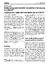Vorschauseite 1: Bedeutung queersensibler Gesundheitsversorgung für LSBTIQ