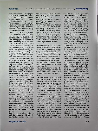 Vorschauseite 4: Zur Anwendung des arbeitsrechtlichen Gleichbehandlungsgrundsatzes im Rahmen einer Eingruppierung.