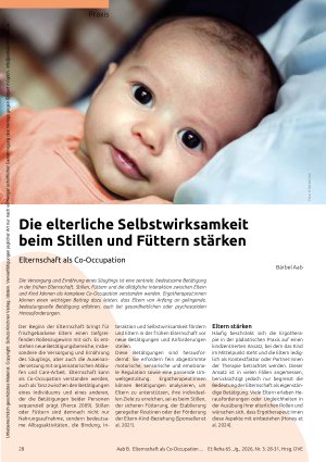 Vorschauseite 1: Die elterliche Selbstwirksamkeit beim Stillen und Füttern stärken