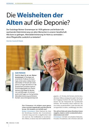 Vorschauseite 1: Die Weisheiten der Alten auf die Deponie?