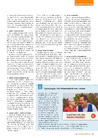 Vorschauseite 2: Betriebsklima und Wohlbefinden am Arbeitsplatz. Lachen tut gut – überall.