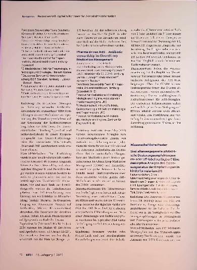 Vorschauseite 5: Der Apotheker als Wissensmanager - mehr Sicherheit für Arzt und Patient.