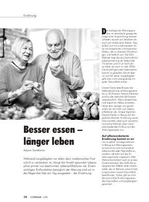 Vorschauseite 1: Besser essen – länger leben