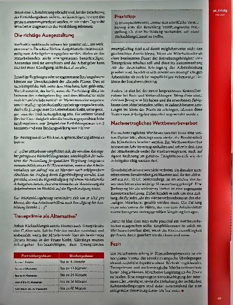 Vorschauseite 2: Teure Fortbildung, und dann? Rechtliche Strategien, Mitarbeiter zu binden.
