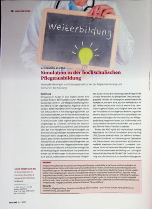 Vorschauseite 1: Simulation in der hochschulischen Pflegeausbildung Herausforderungen und Lösungsansätze bei der Implementierung und Szenarien Entwicklung