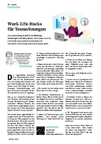 Vorschauseite 1: Work-Life-Hacks für Teamsitzungen