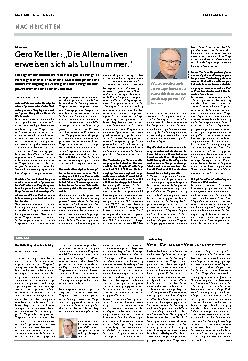 Vorschauseite 1: Gero Kettler: „Die Alternativen erweisen sich als Luftnummer.“