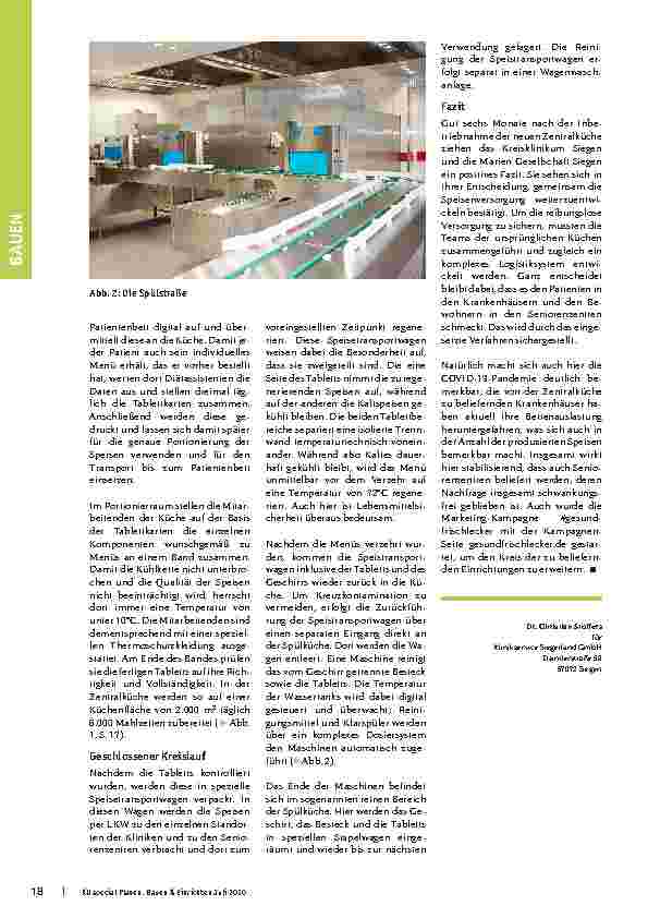 Vorschauseite 3: Versorgung neu denken: Neue Zentralküche versorgt Kliniken in Siegen