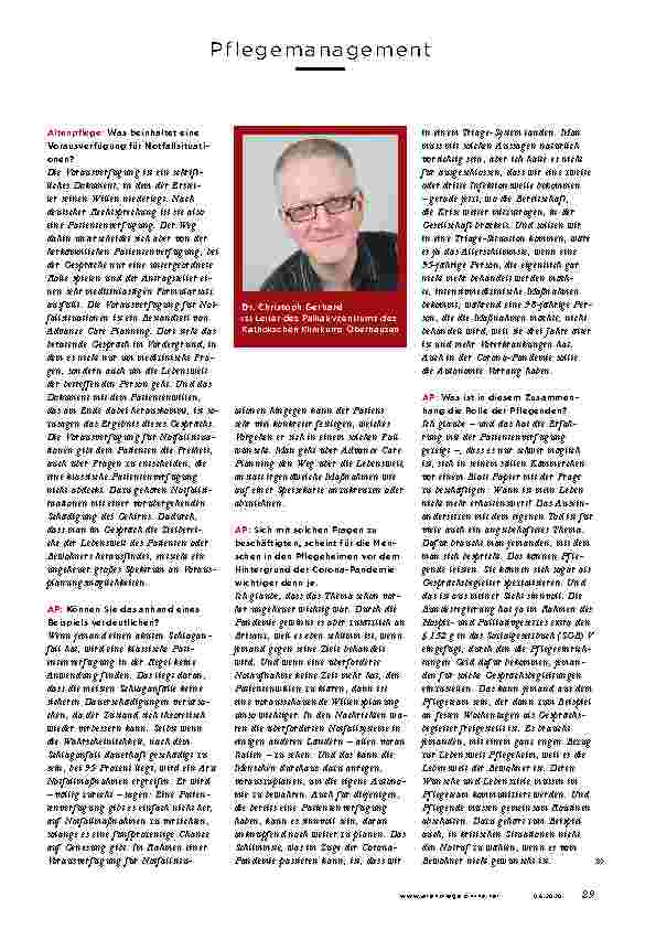 Vorschauseite 2: Für den Notfall VORSORGEN