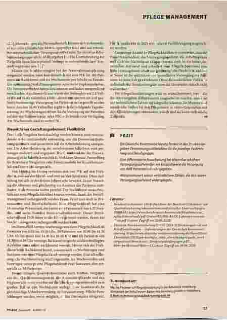 Vorschauseite 4: Personaleinsatzplanung in Rehakliniken