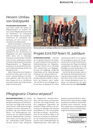 Vorschauseite 2: Vogler: »Die Pflege braucht eine Bildungsarchitektur aus einem Guss«