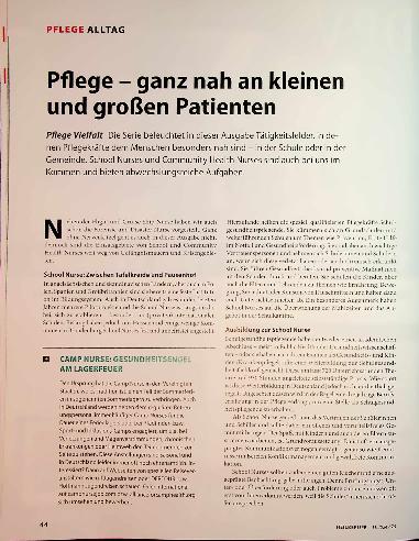 Vorschauseite 1: Pflege - ganz nah an kleinen und großen Patienten