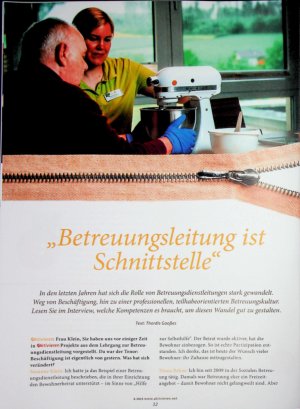 Vorschauseite 1: „Betreuungsleitung ist Schnittstelle“