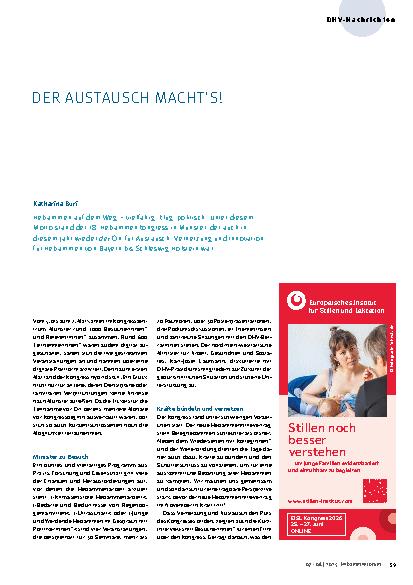 Vorschauseite 1: Der Austausch macht, s!