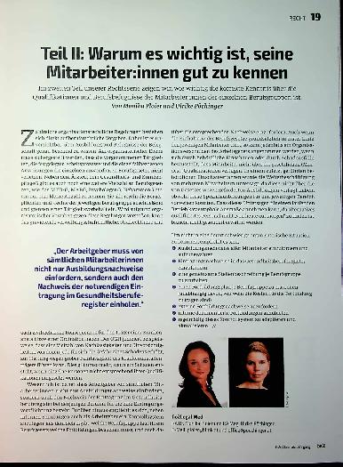 Vorschauseite 1: Teil II: Warum es wichtig ist, seine Mitarbeiterinnen gut zu kennen