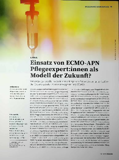 Vorschauseite 1: Einsatz von ECMO-APN Pflegeexpert: innen als Modell der Zukunft?