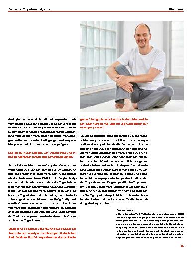 Vorschauseite 2: Werte von der Yoga-Matte in Alltag und Arbeit tragen – Interview mit Jürgen Laske