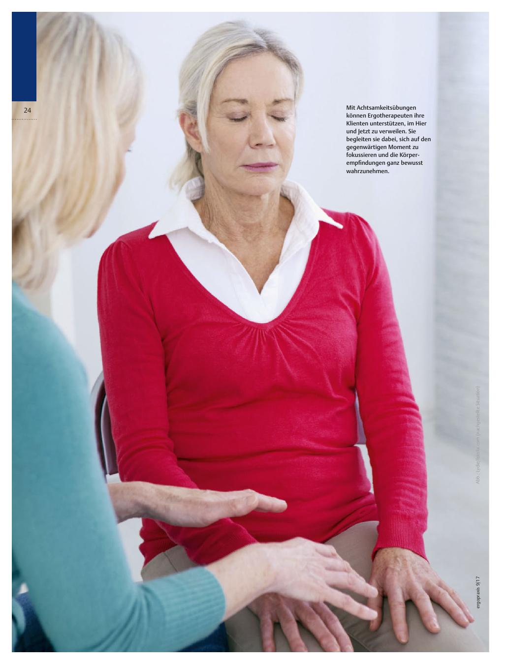 Vorschauseite 1: Achtsamkeit in der Therapie ? Präsent sein, innehalten und loslassen