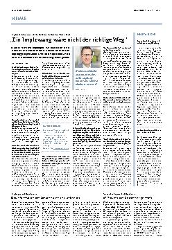 Vorschauseite 1: Ein Impfzwang wäre nicht der richtige Weg.