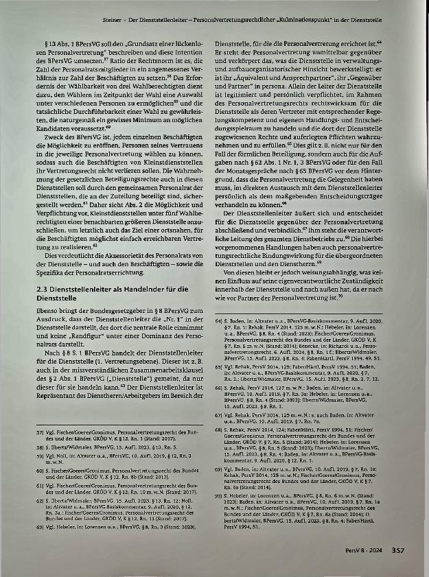 Vorschauseite 6: Der Dienststellenleiter — Personalvertretungsrechtlicher „Kulminationspunkt“ in der Dienststelle