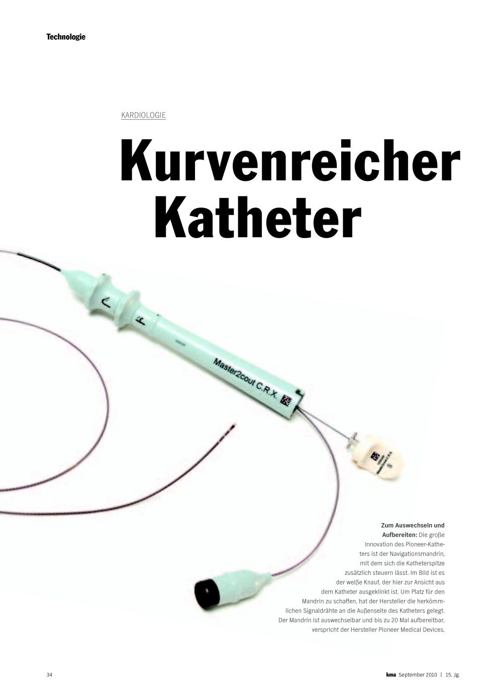 Vorschauseite 1: Kurvenreicher Katheter