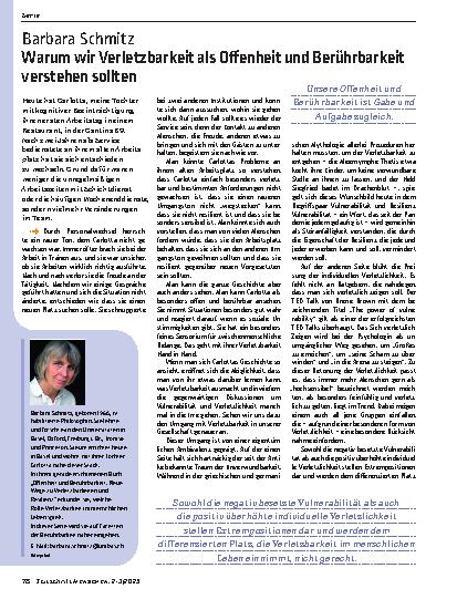 Vorschauseite 1: Warum wir Verletzbarkeit als Offenheit und Berührbarkeit verstehen sollten