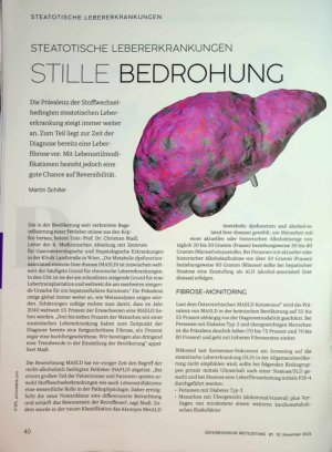 Vorschauseite 1: Steatotische Lebererkrankungen stille Bedrohung