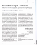 Vorschauseite 1: Personalbemessung im Krankenhaus